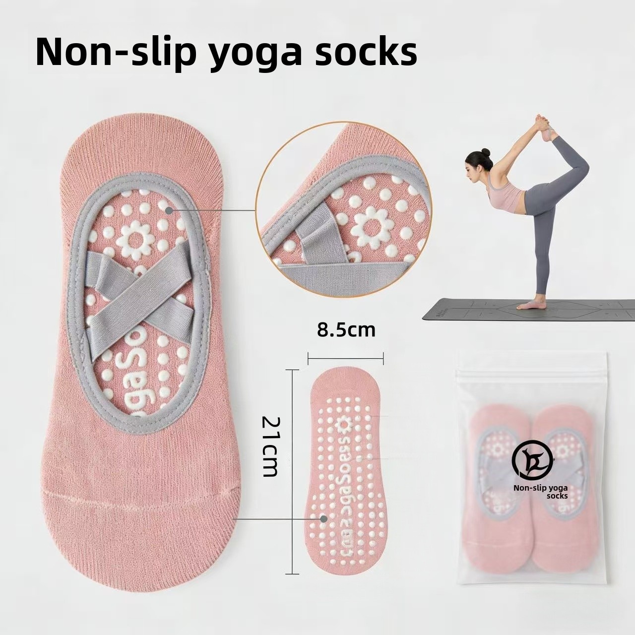 Pilates Yoga Sport - Women Yoga Sock Silicone Anti-slip Ballet