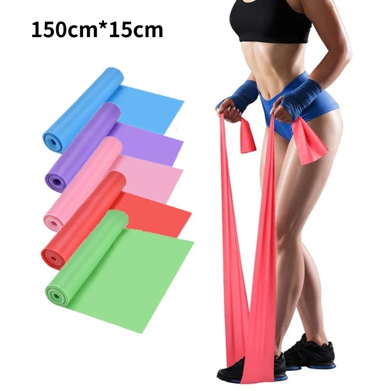 Pilates Yoga Home Workout - Natural Latex Resistance Bands, Elastic Workout
