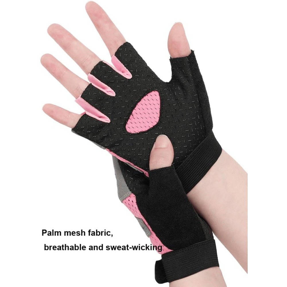 Pilates Yoga Home Workout - Breathable Workout Gloves for Women with