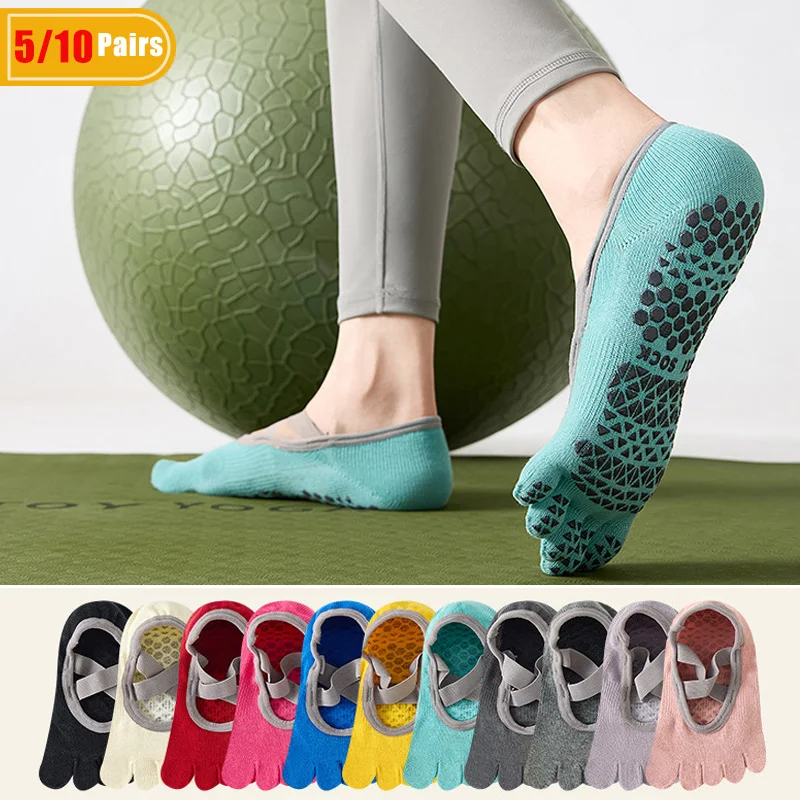 Pilates Yoga Origin - 5/10 Pairs Women's Cotton Yoga Five
