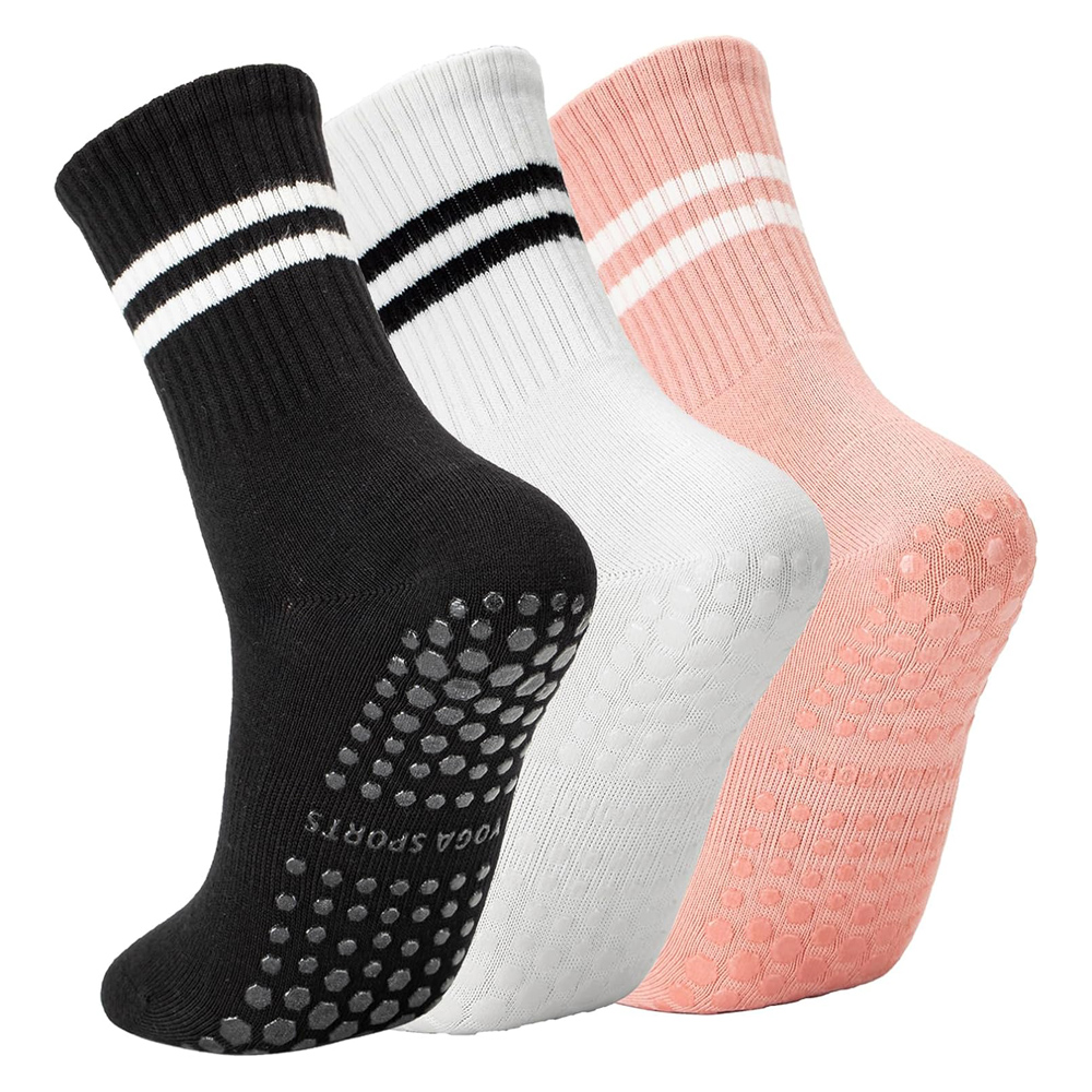 Pilates Yoga Workout - Yoga Pilates Socks with Grips for