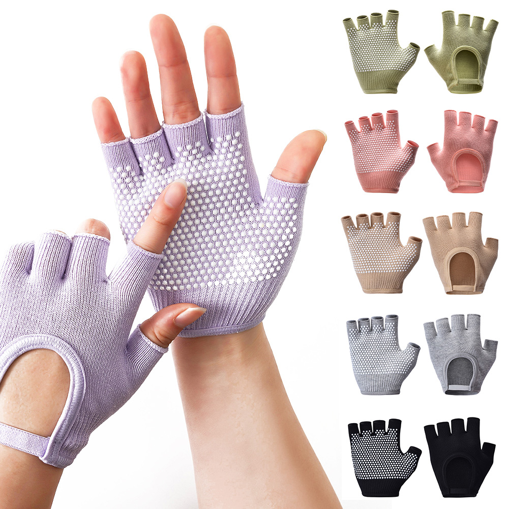 Pilates Yoga Aerial - 1Pair Half Finger Yoga Antislip Gloves