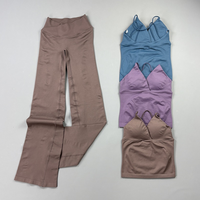 Pilates Yoga Clothes - 2Pcs Women Seamless Yoga Workout Sets