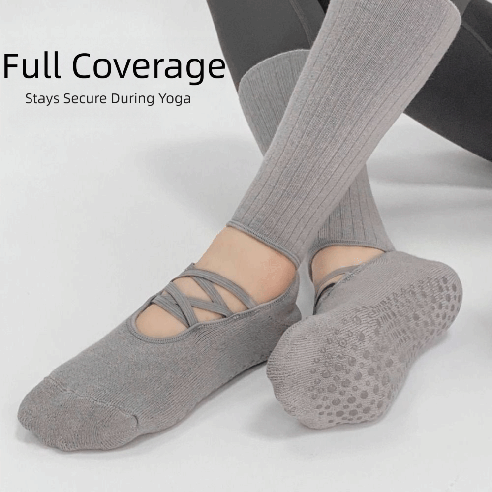 Pilates Yoga Hose - Breathable Fabric Grip Pilates Socks Sweat-absorbent