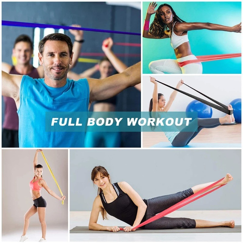 Natural Latex Resistance Bands - Pilates Yoga Home Workout review and price