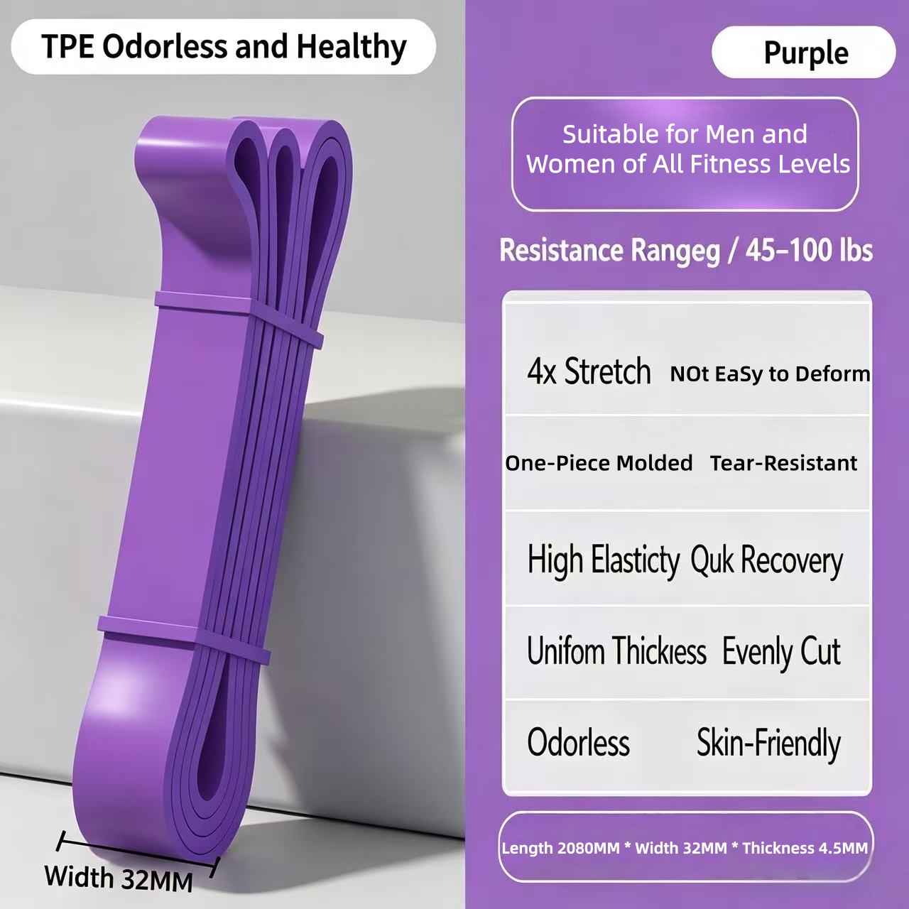 TPE Resistance Bands 6 Levels  - Difference Pilates And Yoga review and price