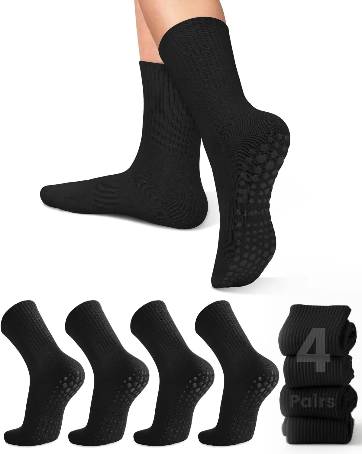 4 pairs of women's yoga socks, - Pilates & Yoga Unleashed Studio review and price