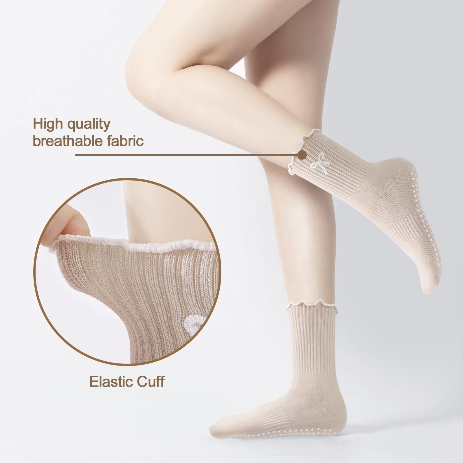 3 Pairs Non-Slip Grip Pilates  - Pilates Yoga Hose review and price
