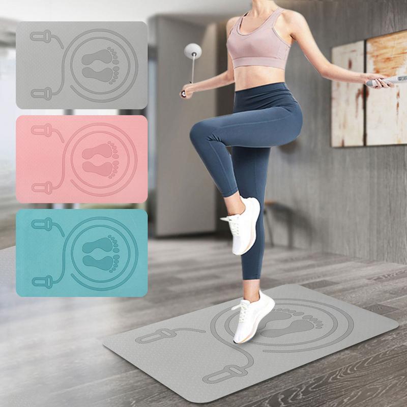 6mm Jump Rope Mat TPE Material - Pilates Yoga Home Workout review and price
