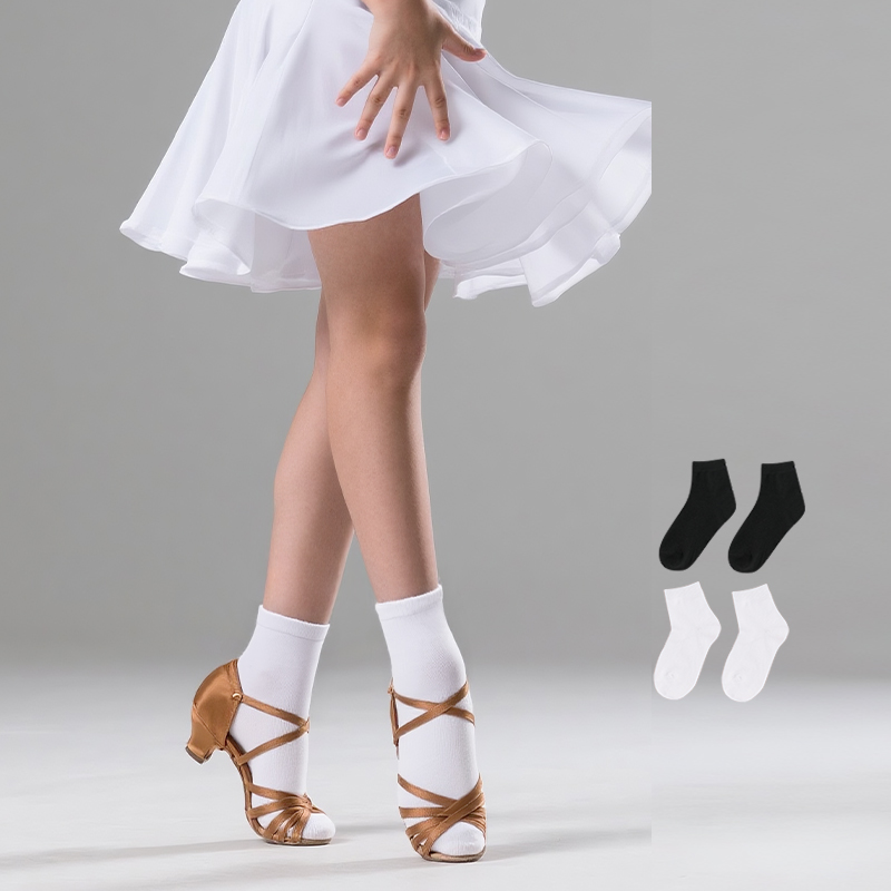 Girls Women Latin Socks White  - Yoga Pilates Girl review and price
